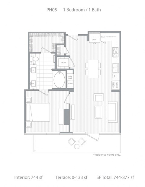 PH05 1 bedroom 1 bath at Stanza Little Italy, San Diego